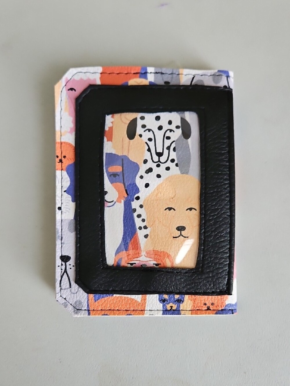 Multi-Color Dog Pattern Card Wallet - Picture 3 of 3